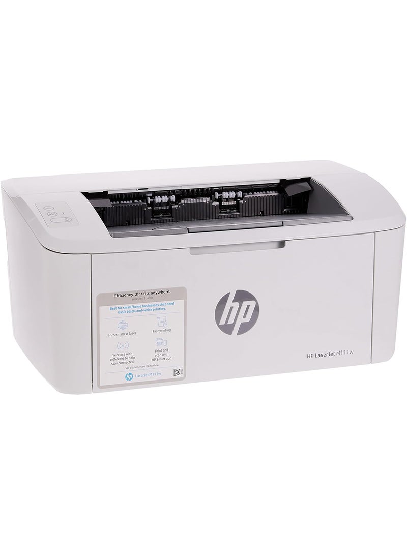 LaserJet M111w Black & White Multifunction Localization Printer, Print Speed Up To 20 ppm, 100 Sheets Output Capacity, 8000 Pages Monthly Cycle, USB / Wireless Connectivity and Perfect For Home | 7Md68A - White