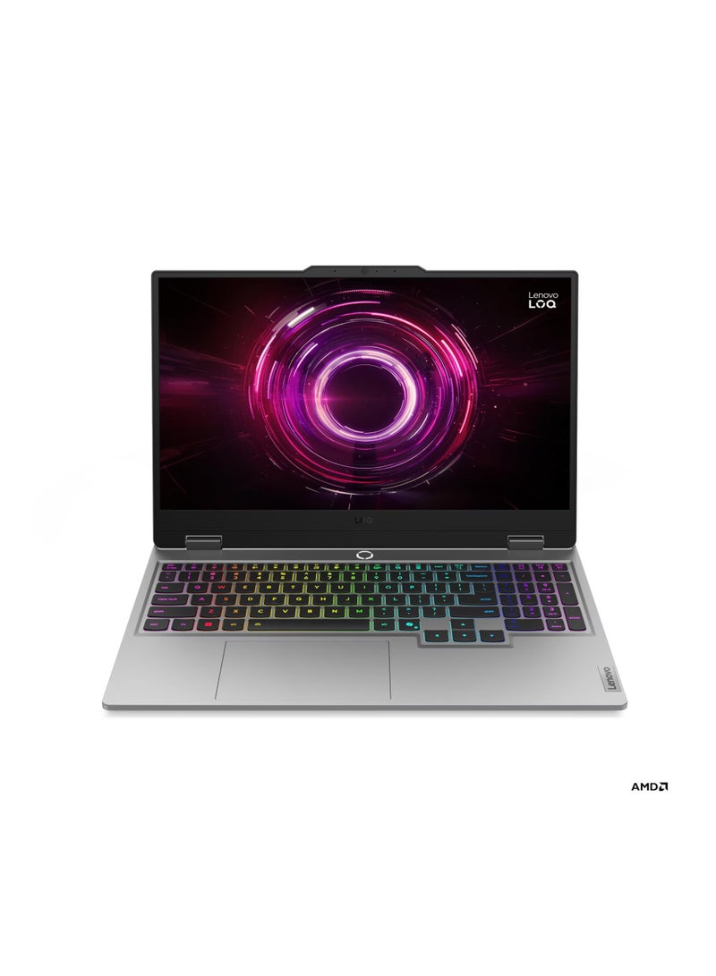 LAPTOP LENOVO LOQ 15AHP10 AMD RYZEN 7 250 RAM 16G DDR5 5600 512 SSD M2 NVME VGA NVIDIA RTX 5060 8G DDR7 15.6 FHD 144HZ 2 YEARS WARRENTY 83JG0095ED English/Arabic luna grey